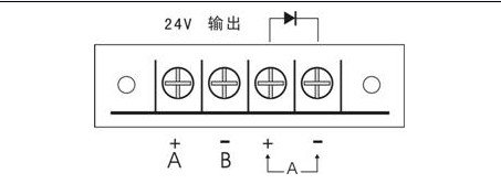卸下變送器接線端的旋蓋，可以看到如圖所示的接線端子。